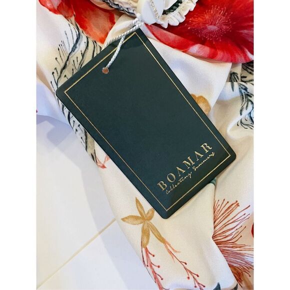 NWT Boamar x Revolve Micaela Pant Ivory Floral Tropical Resort Wear Wide Leg - Picture 4 of 6